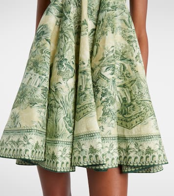 Sara printed linen minidress | Alémais