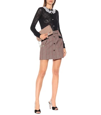 Sandali in suede e glitter | Miu Miu