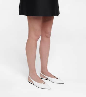 Leather slingback flats | Prada