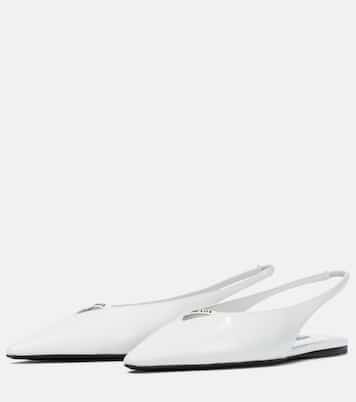 Leather slingback flats | Prada