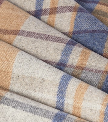 Checked fringed cashmere twill blanket | Gabriela Hearst