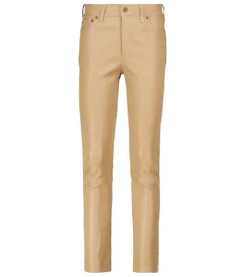 High-Rise-Hose aus Leder | Polo Ralph Lauren