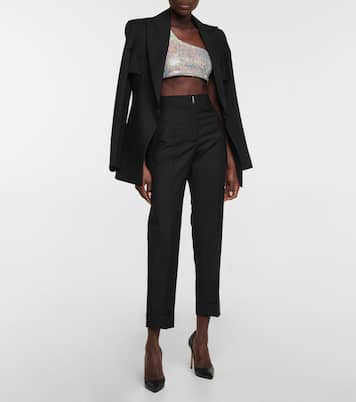Iridescent one-shoulder crop top | Dodo Bar Or