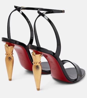 Lipqueen 100 patent leather sandals | Christian Louboutin
