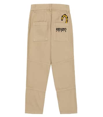 Wide-leg cotton twill pants | Kenzo Kids
