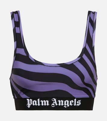 Zebra-print sports bra | Palm Angels
