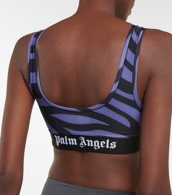 Zebra-print sports bra | Palm Angels