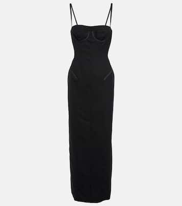 Corset wool and silk maxi dress | Thom Browne