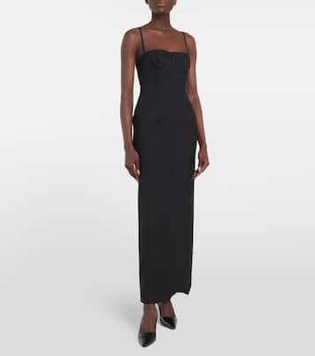 Corset wool and silk maxi dress | Thom Browne