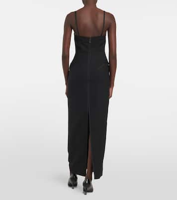 Corset wool and silk maxi dress | Thom Browne