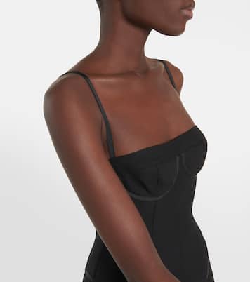 Corset wool and silk maxi dress | Thom Browne