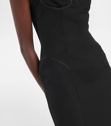 Corset wool and silk maxi dress | Thom Browne