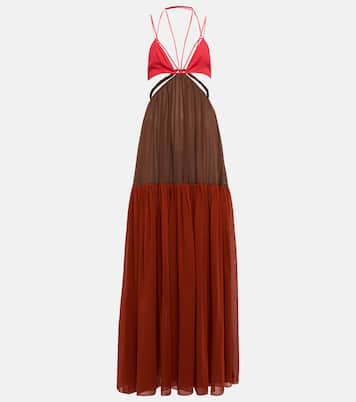 Vestido largo de algodón con abertura | Nensi Dojaka