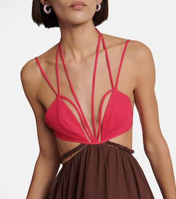 Vestido largo de algodón con abertura | Nensi Dojaka