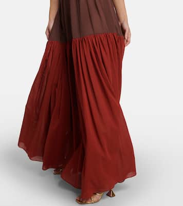Vestido largo de algodón con abertura | Nensi Dojaka