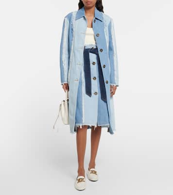Abrigo con cinturón en denim | Tod's