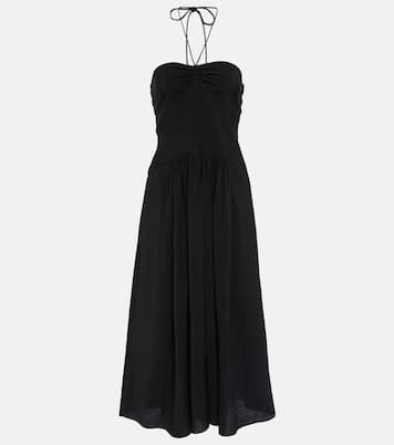 Vestido midi de gasa fruncido | Vince
