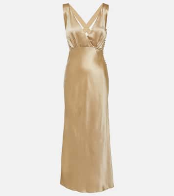 Abito midi Milo in charmeuse di seta | Khaite