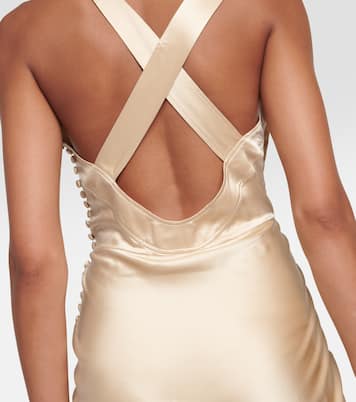 Abito midi Milo in charmeuse di seta | Khaite
