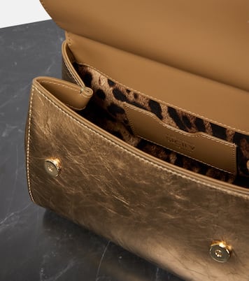 Sicily Small metallic leather tote bag | Dolce&Gabbana