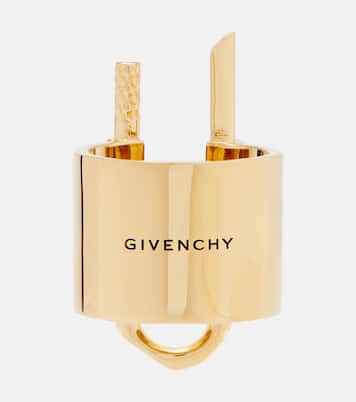 Anello U Lock placcato in oro | Givenchy