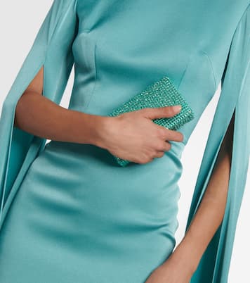 Pochette Paloma Micro en satin à ornements | Amina Muaddi