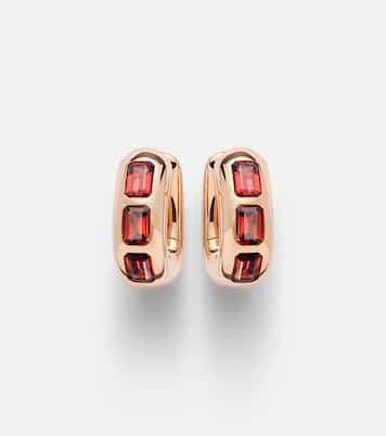 Boucles d’oreilles Iconica en or rose 18 ct et grenat pyrope | Pomellato