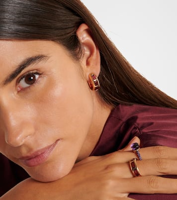 Boucles d’oreilles Iconica en or rose 18 ct et grenat pyrope | Pomellato
