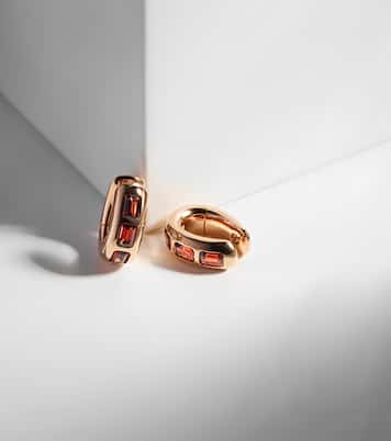 Boucles d’oreilles Iconica en or rose 18 ct et grenat pyrope | Pomellato