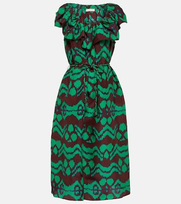 Robe midi Anora en soie imprimée | Ulla Johnson