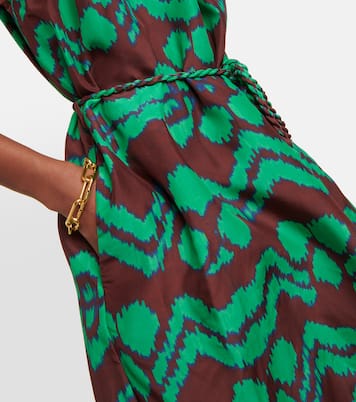 Robe midi Anora en soie imprimée | Ulla Johnson