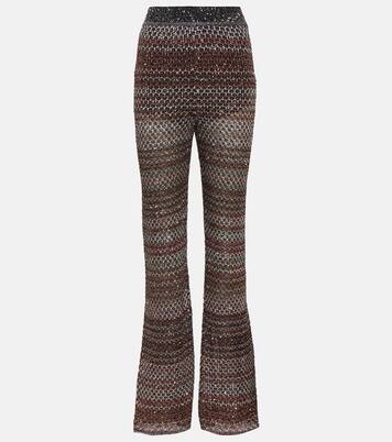 Pantalones flared en Lurex® con zigzag | Missoni