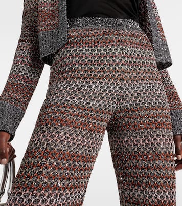 Pantalones flared en Lurex® con zigzag | Missoni