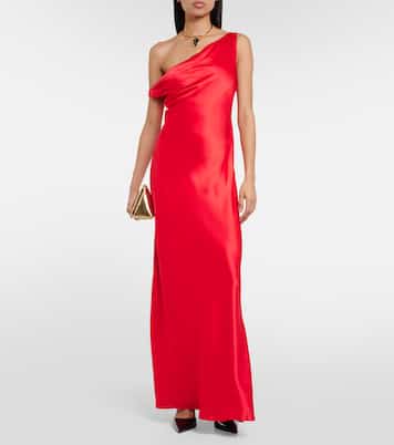 Ashanti one-shoulder satin gown | Staud