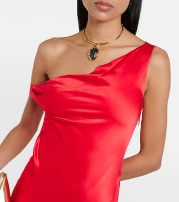 Ashanti one-shoulder satin gown | Staud