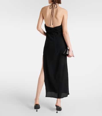 Vestido midi adornado con cuello halter | Magda Butrym