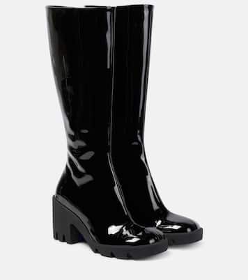 Stride patent leather knee-high boots | Burberry