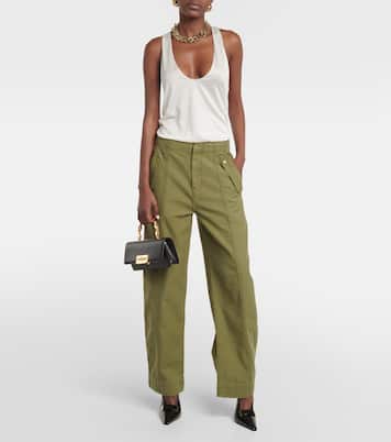 High-Rise-Hose aus Baumwolle | Frame