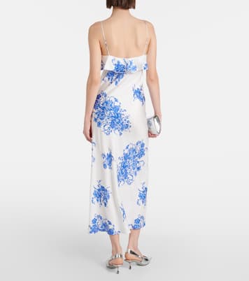 Abito sottoveste in seta a fiori | Rodarte