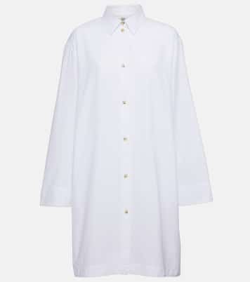 Robe chemise oversize en coton | Toteme