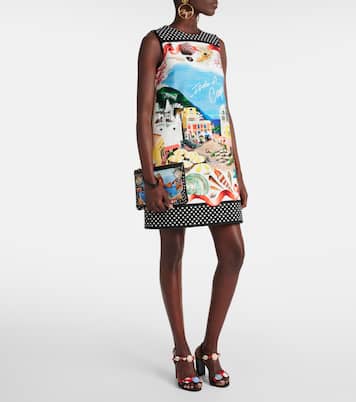 Miniabito Capri in cotone con stampa | Dolce&Gabbana