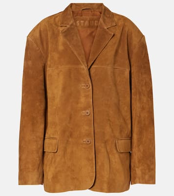 Corrine single-breasted suede jacket | Staud