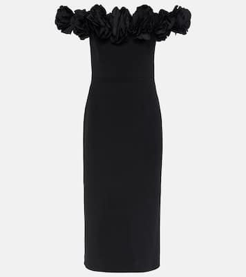 Odetta floral-appliqué midi dress | Rebecca Vallance