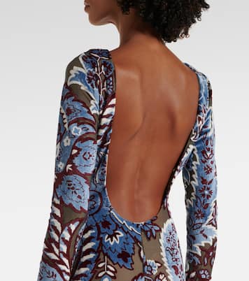 Vestido largo de jersey de crepé con paisley | Etro