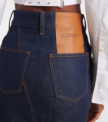 La Jupe De-Nîmes asymmetric denim midi skirt | Jacquemus