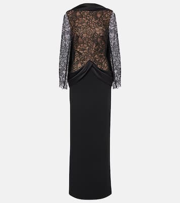 Robe longue Serryna en dentelle | Safiyaa