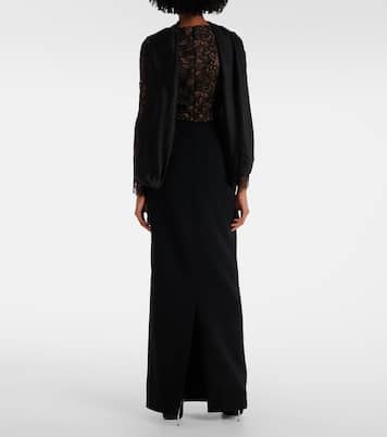 Robe longue Serryna en dentelle | Safiyaa