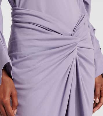 Jupe midi en jersey de coton | Dries Van Noten