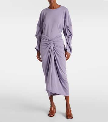 Jupe midi en jersey de coton | Dries Van Noten