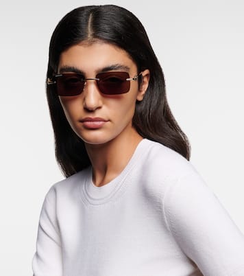Occhiali da sole rettangolari Horsebit | Gucci